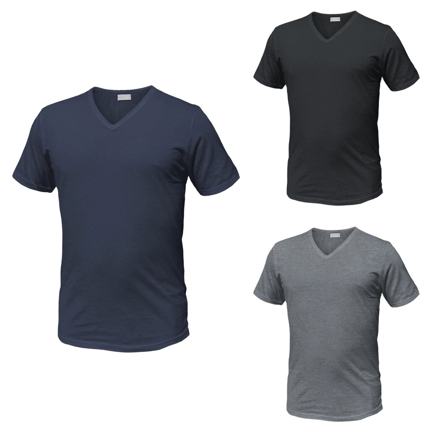 Enrico Coveri 3 t-Shirt Uomo Mezza Manica Scollo a V in Cotone Pettinato Art. ET1101 Home Shopping Italia