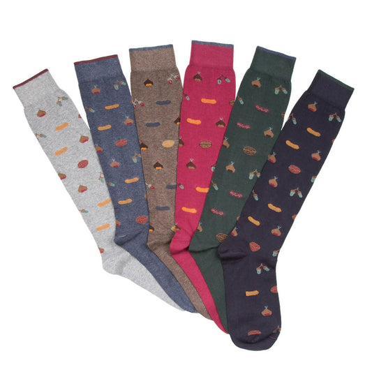 Generic 6 paia calze lunghe o corte primavera estate autunno inverno cotone caldo cotone fantasie e colorazioni assortite taglia unica IMMAGINI INDICATIVE (Lunga caldo cotone, Fantasie astratte) - Home Shopping Italia