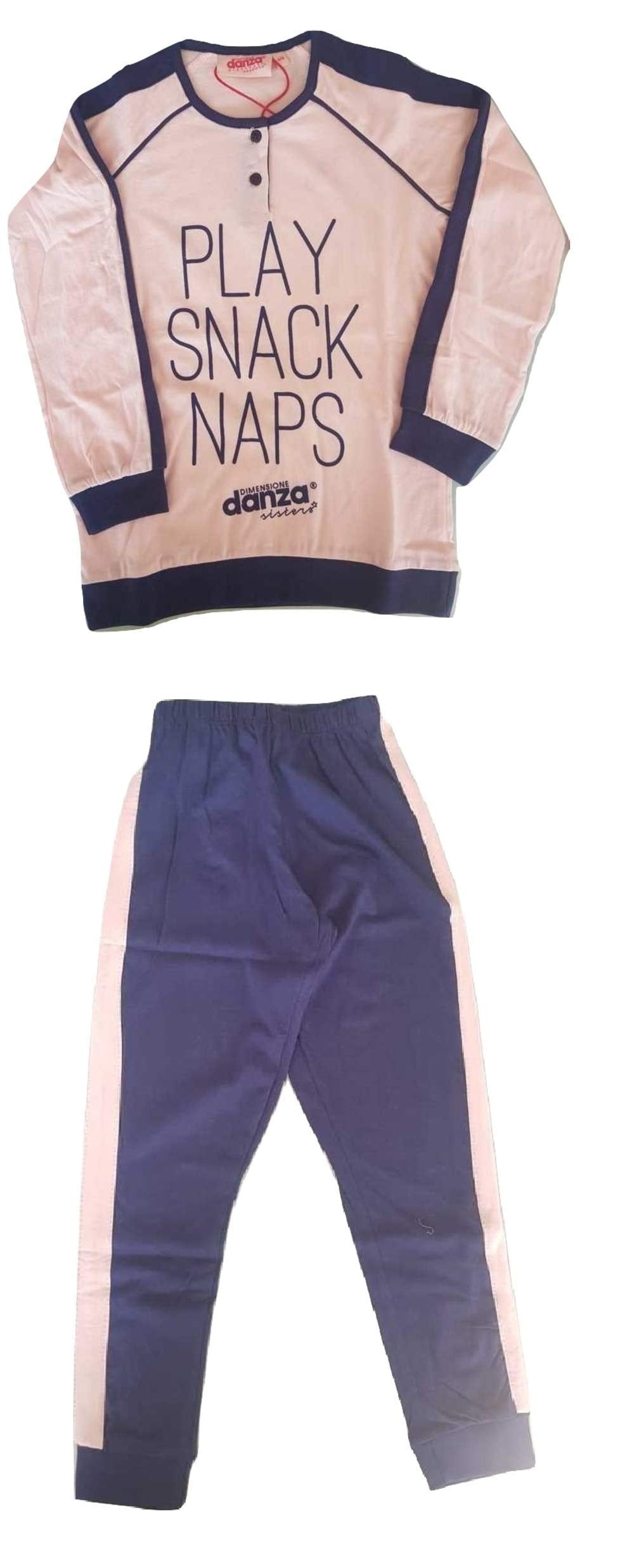 Dimensione Danza Pigiama Bambina e Ragazza Serafino Lungo Due Pezzi Vari Articoli - Home Shopping Italia