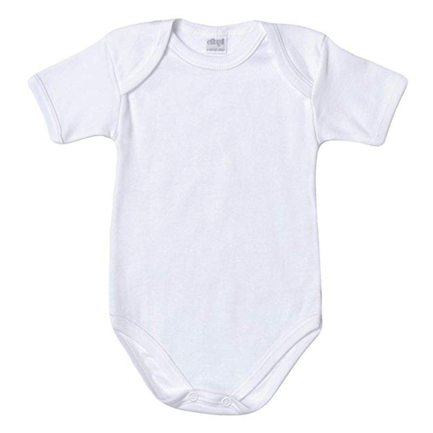 Ellepi 6 Body Neonato Neonato in Puro Cotone Anallergico con Cuciture Comfort Colore Bianco Spalla Larga o Mezza Manica Home Shopping Italia