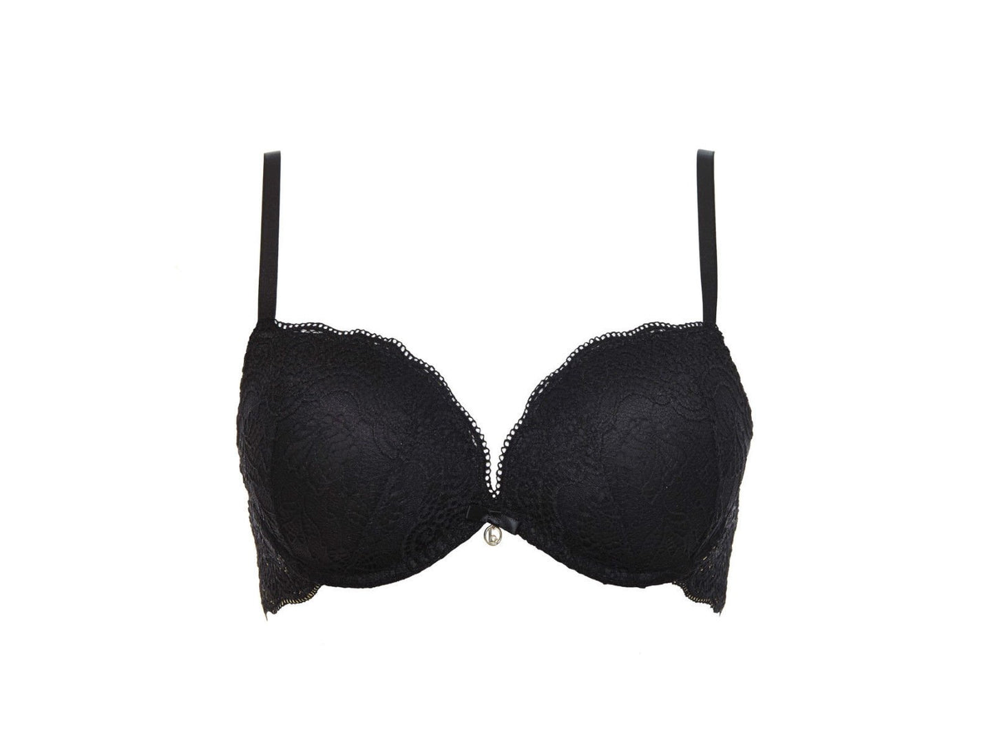 LORMAR Reggiseno Balconcino Double Pizzo Coppe Super Push UP 2 Taglie in più Home Shopping Italia