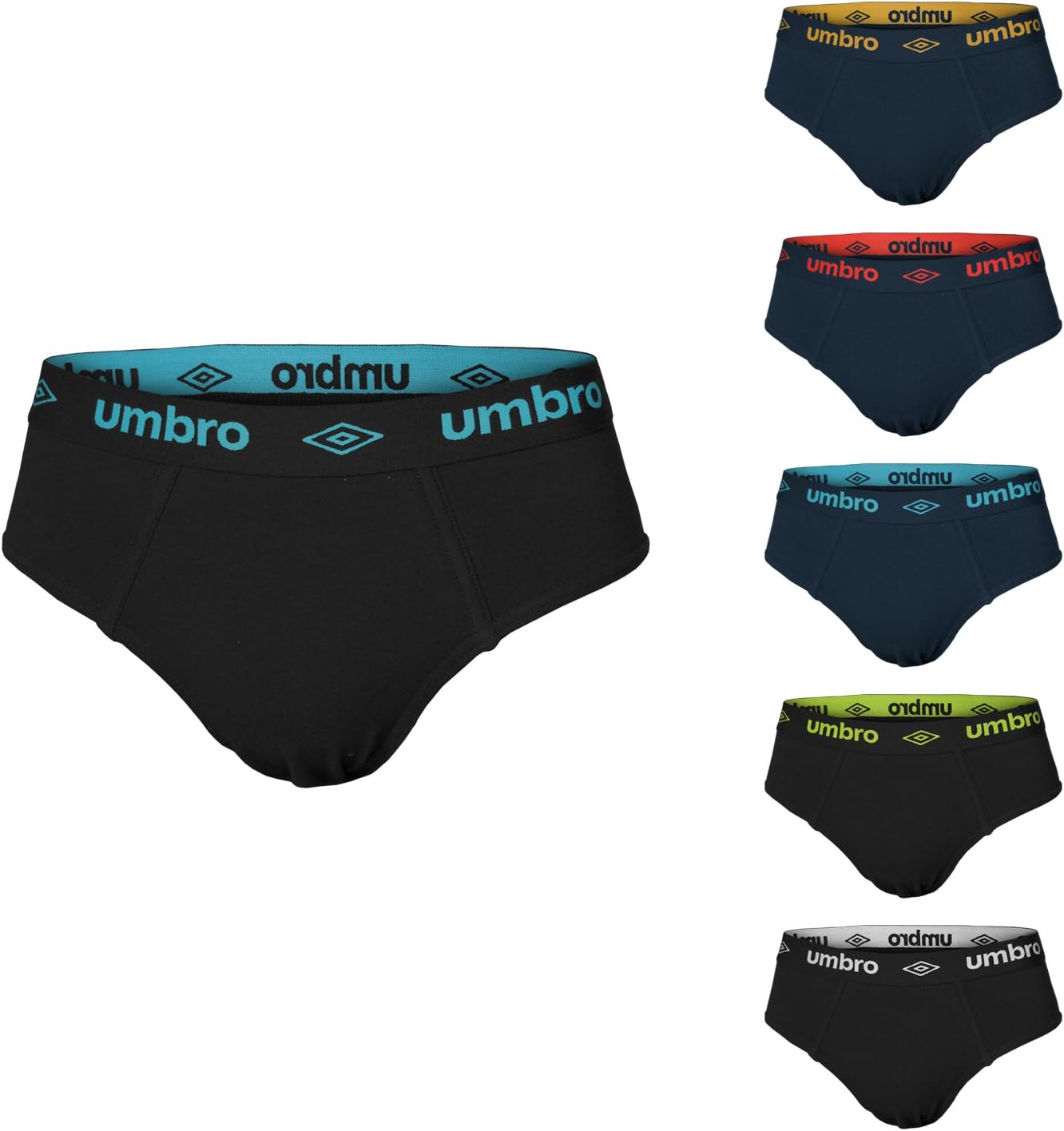Umbro Pack 6 Paia Slip/Boxer Uomo Cotone Elasticizzato Art.715/716 (Pack 6 Paia Slip Art.715-5 / L) - Home Shopping Italia