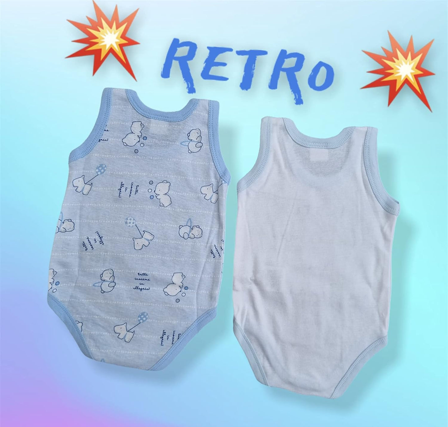 Ellepi Body Spalla Larga Neonato Cotone Mesi Neonata Anni Bambino Bambina Bimbo Bimba Canotta Canottiera Smanicato Senza Maniche Estivo Intimo Neonati Bodini Estivi Maschio Femmina Home Shopping Italia