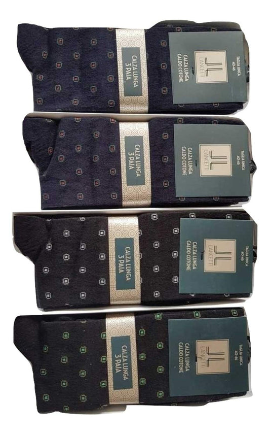 Lancetti 6/12 Calze uomo fantasie assortite taglia unica Art. LAN120 - Home Shopping Italia