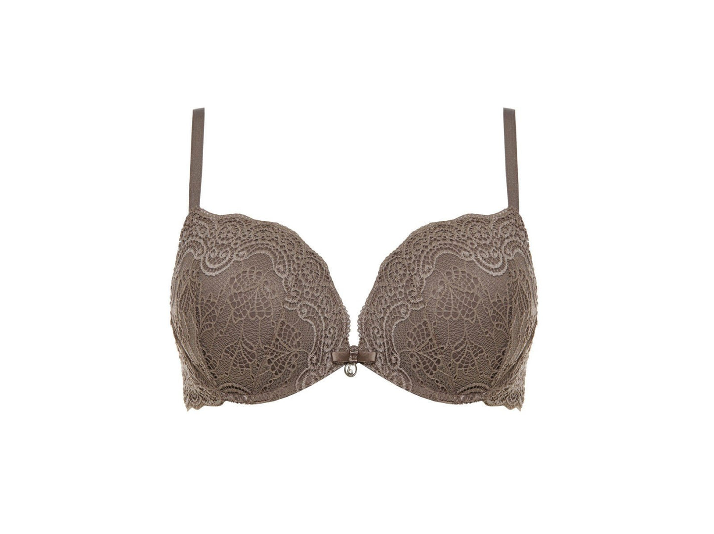 LORMAR Reggiseno Balconcino Double Pizzo Coppe Super Push UP 2 Taglie in più Home Shopping Italia