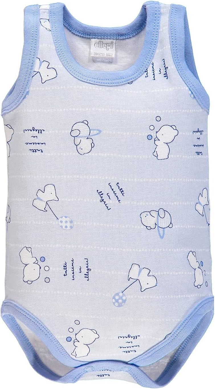 Ellepi Body Spalla Larga Neonato Cotone Mesi Neonata Anni Bambino Bambina Bimbo Bimba Canotta Canottiera Smanicato Senza Maniche Estivo Intimo Neonati Bodini Estivi Maschio Femmina Home Shopping Italia