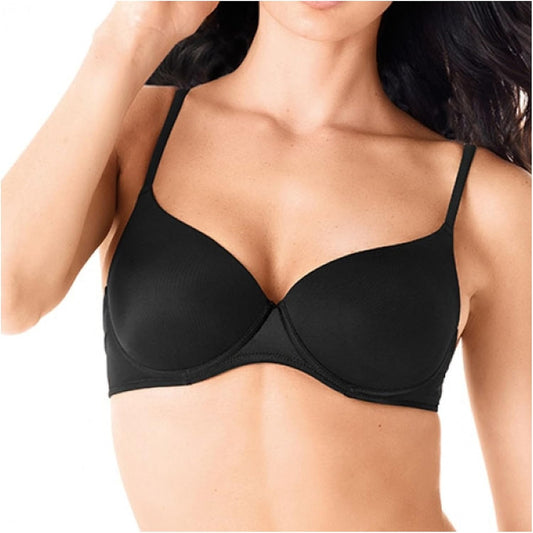 LORMAR Reggiseno Balconcino Mousse Liscio Coppa C - Realizzato in Microfibra con Ferretto e Coppa Preformata in Tessuto Strech Disponibile nei Colori Bianco, Nero e Nudo - Home Shopping Italia