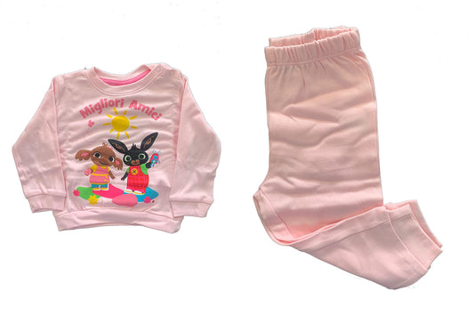 Sabor Pigiama in Cotone Interlock Lungo Due Pezzi da neonata - Coniglietto Bunny - Home Shopping Italia