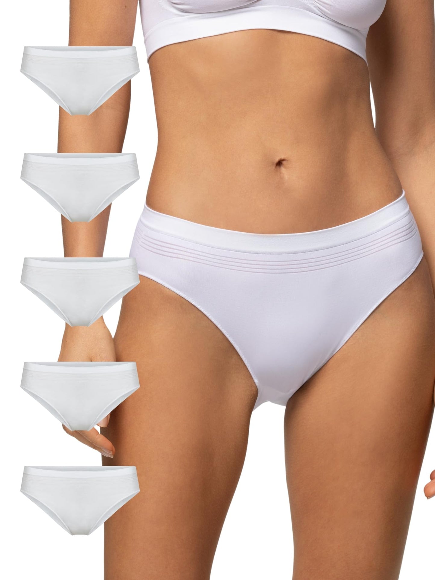 POMPEA 5 Paia Slip Donna in Morbida Microfibra, Mutande Donna Senza Cuciture Elasticizzate Home Shopping Italia