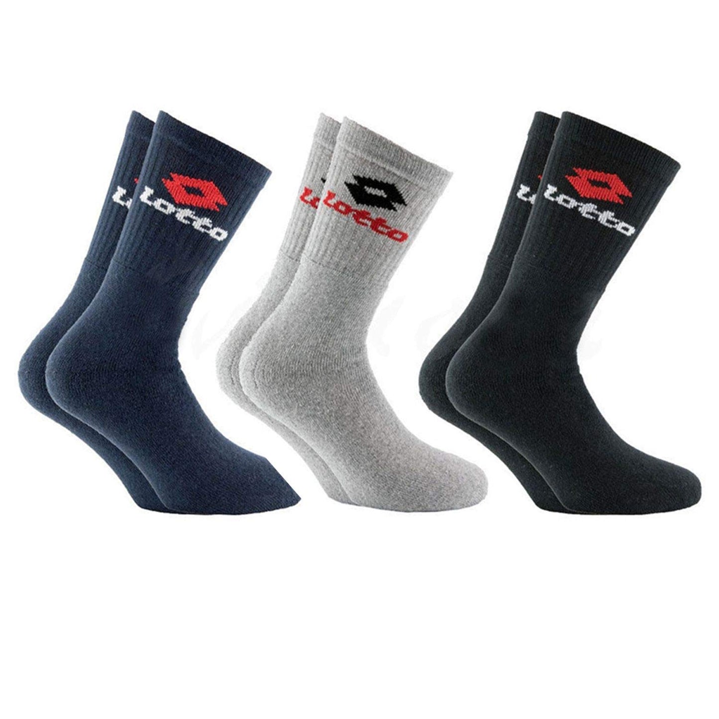 8 paia di calze da tennis in cotone spugna con rinforzo su punta e tallone. Prodotto Italiano - Home Shopping Italia