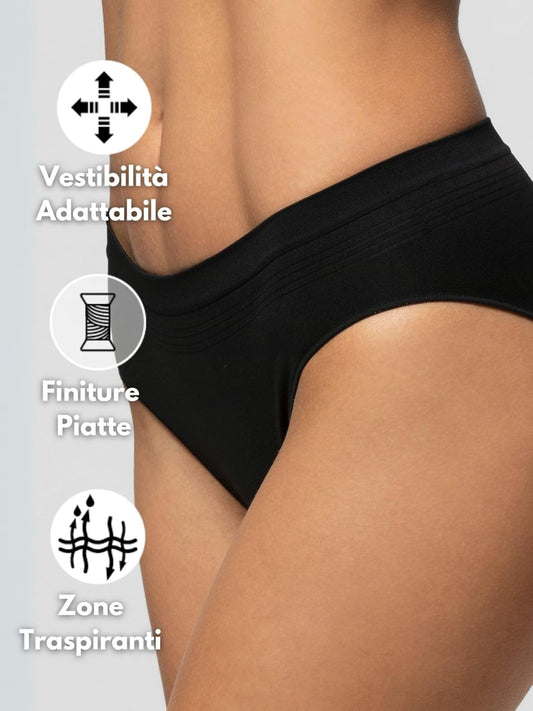 POMPEA 5 Paia Slip Donna in Morbida Microfibra, Mutande Donna Senza Cuciture Elasticizzate - Home Shopping Italia