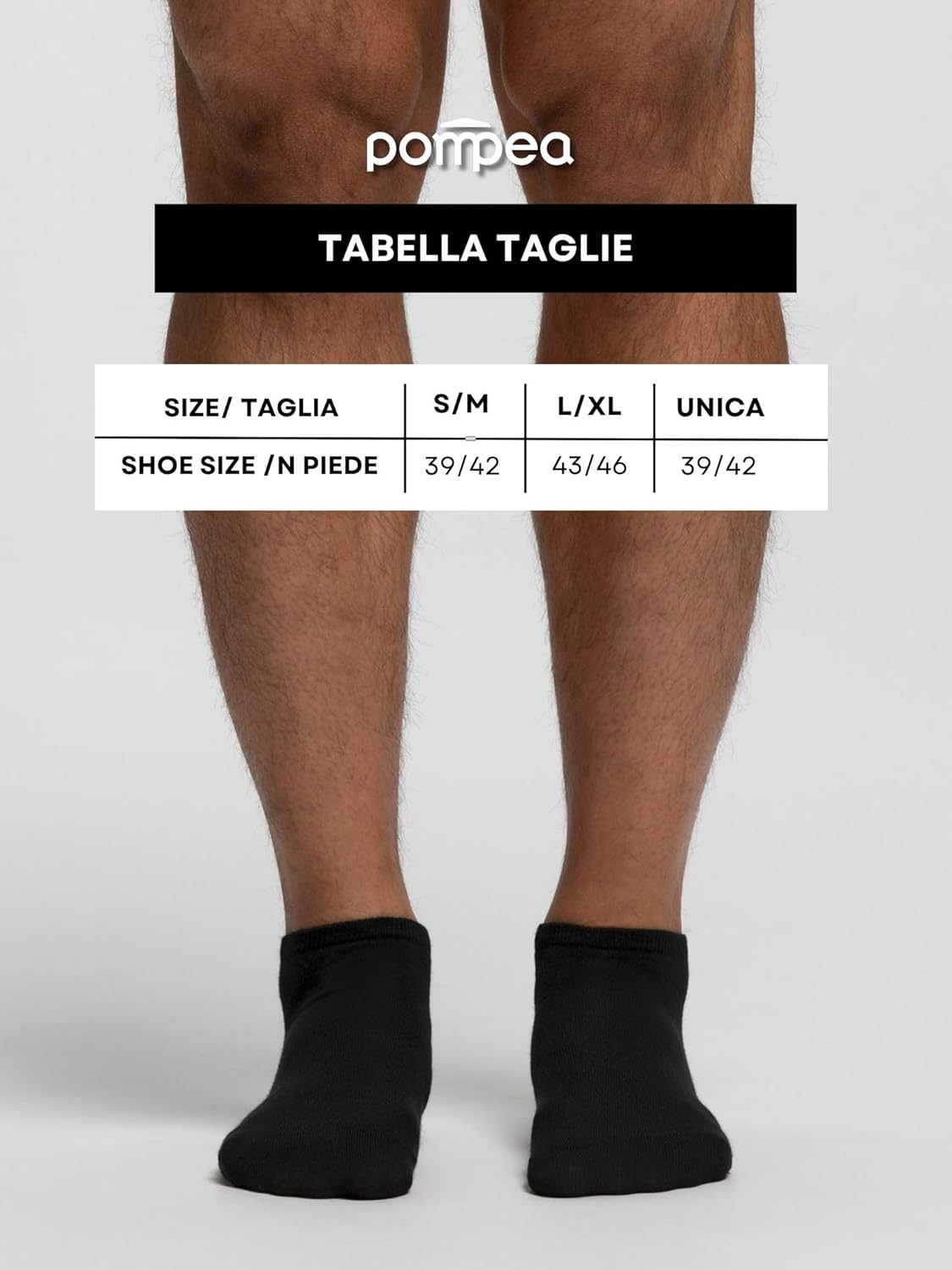 Pompea 3 Paia Calzini Uomo in Cotone, Calze Corte alla Caviglia con Punta e Tallone Rinforzati Home Shopping Italia