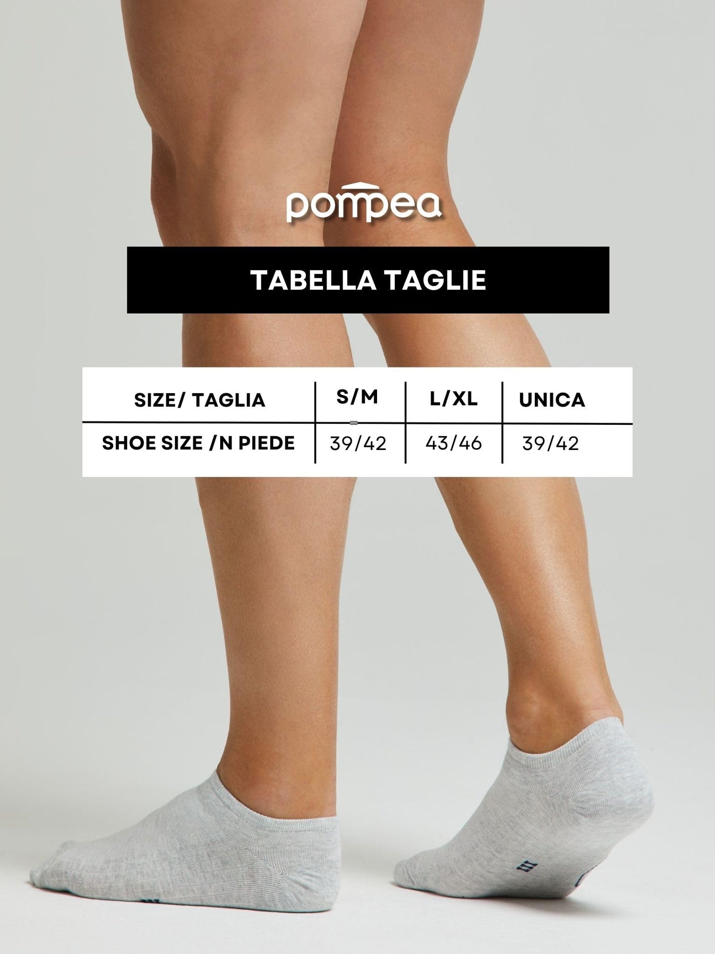 Pompea 3 Paia Calzini Uomo in Cotone, Calze Corte alla Caviglia con Punta e Tallone Rinforzati