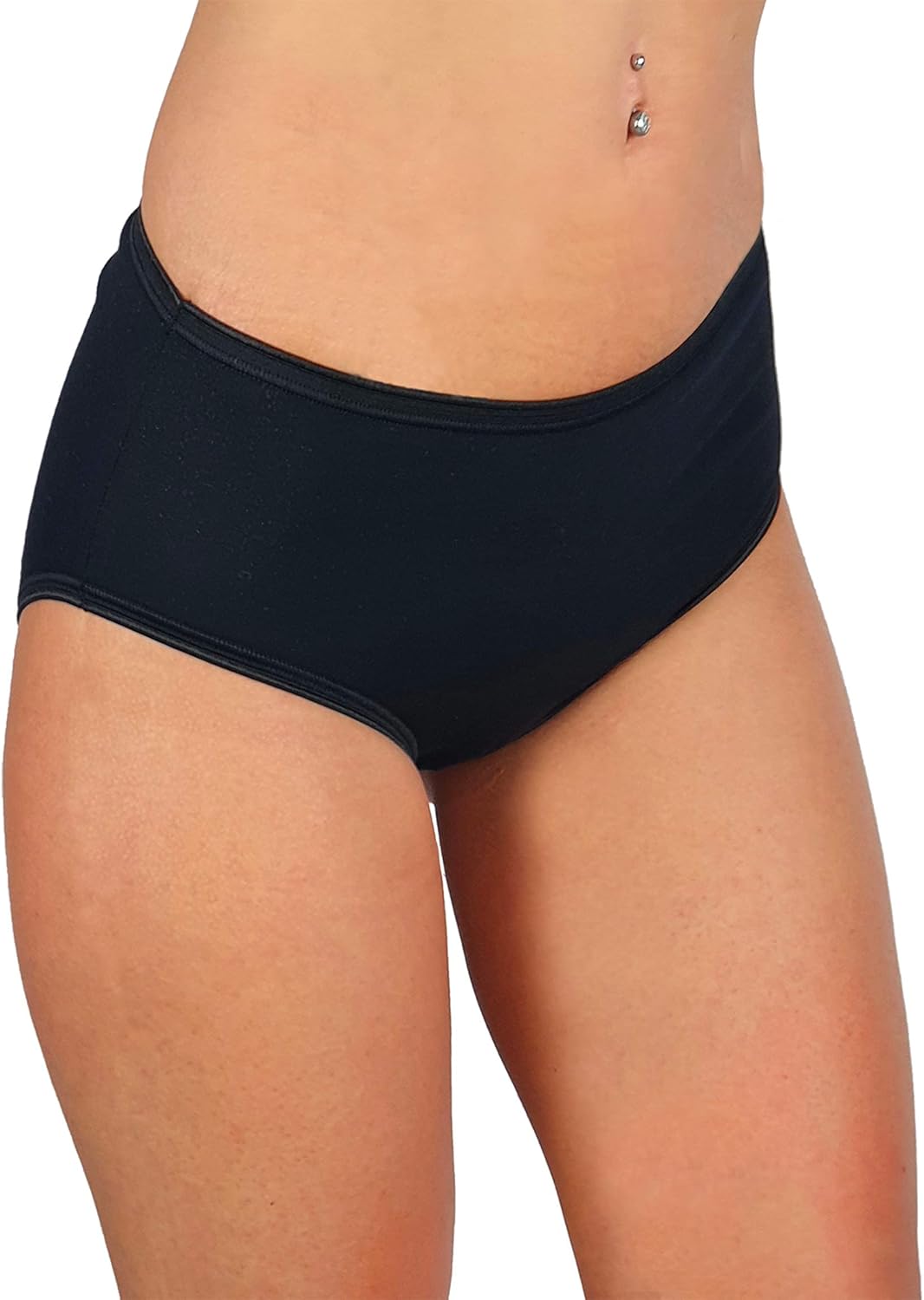Cotonella Slip Midi Donna in Cotone Elasticizzato Art. 3940 - Confezione da 6 Pezzi - Colori Bianco E Nero Home Shopping Italia