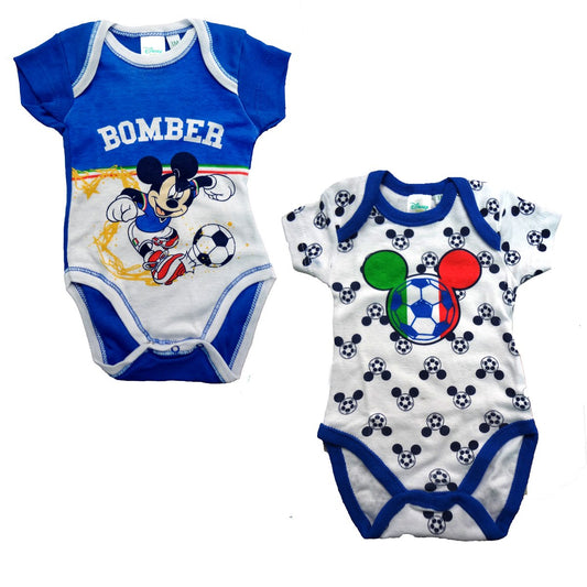 Disney 2 Body Neonato Mezza Manica Americana in Cotone Mickey Nuova Collezione Art. WD101271 - Home Shopping Italia