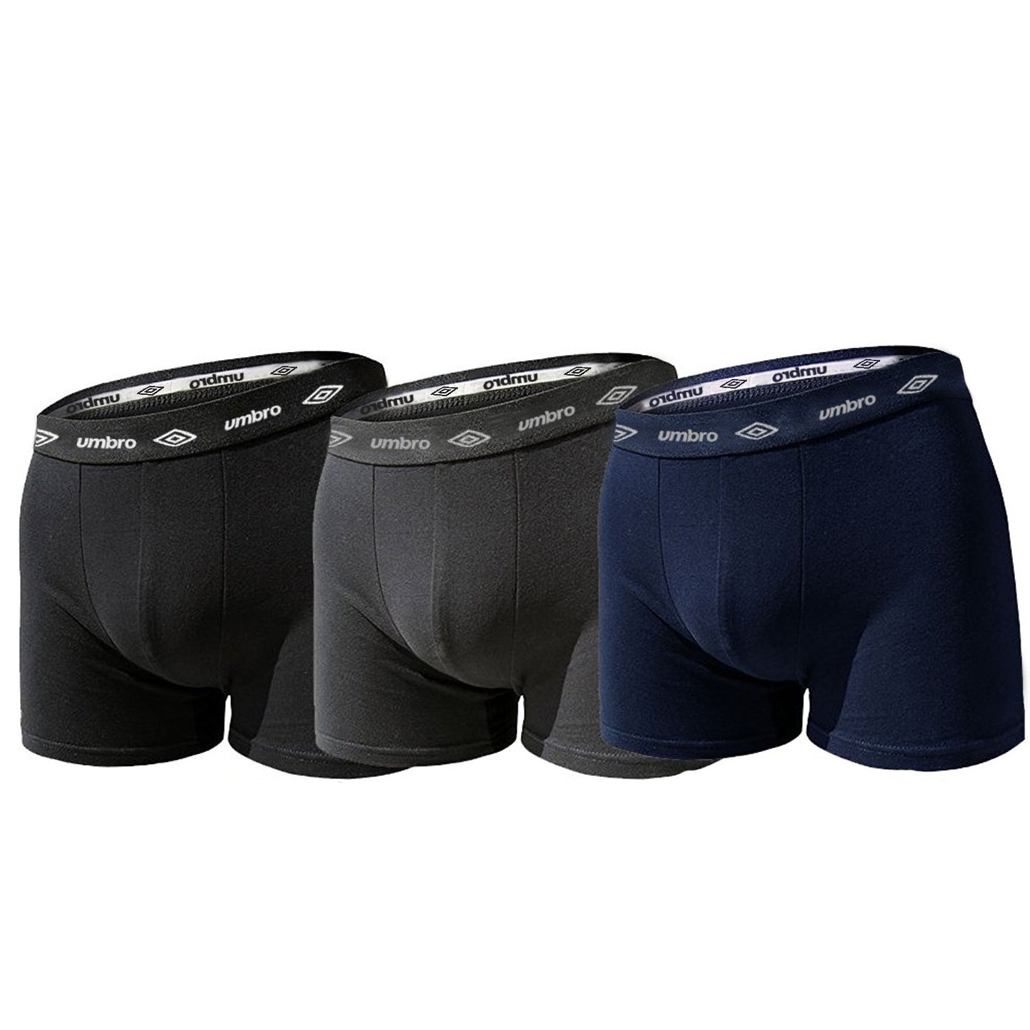 Umbro Set 3 Pezzi Boxer Uomo in Cotone Elasticizzato Art. 701 Home Shopping Italia