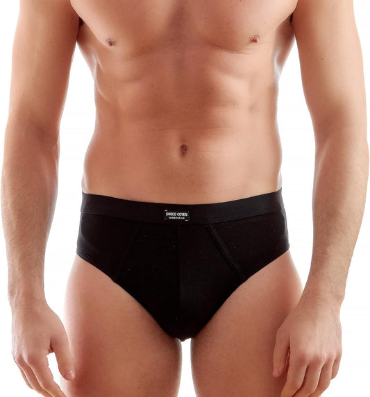 Enrico Coveri 6 Pezzi Slip Uomo in Cotone Bielastico ES1002, Bianco Nero e Assortito (Blu,Grigio Antracite e Nero) - Home Shopping Italia