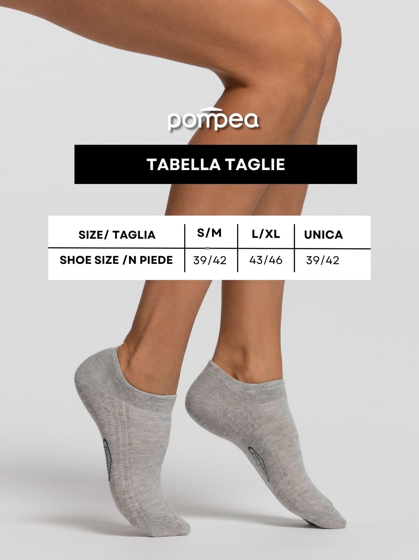 POMPEA Cotton Calzini alla Caviglia (Pacco da 3) Donna