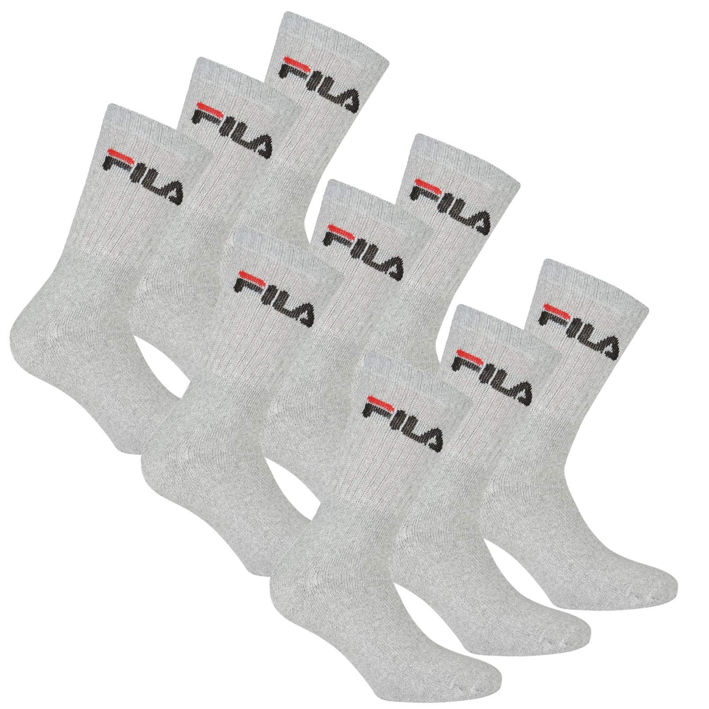 FILA 6 paia di calzini unisex in spugna con logo in vita, confezione da 3 Home Shopping Italia