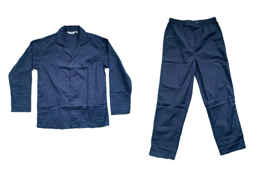 Generic Pigiama Uomo Lungo Due Pezzi Nuova Collezione Primavera - Estate Taglie a Scelta Colori Blu Avio Art. WO116 - Diplomat - Home Shopping Italia