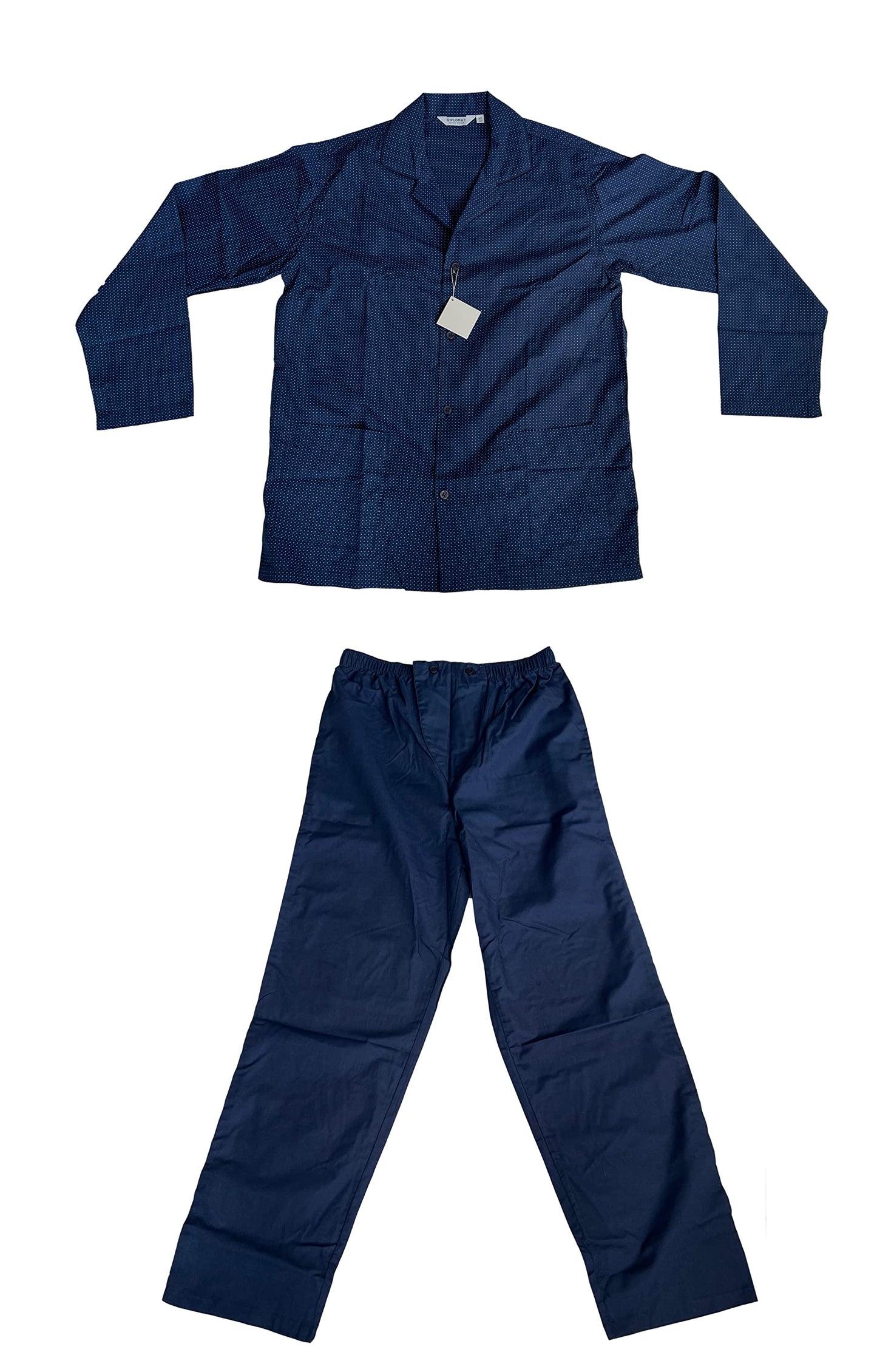 Generic Pigiama Elegante da Uomo Due Pezzi Primavera Estate Taglie a Scelta Azzurro Blu Avio Art. WO102 - Diplomat - Home Shopping Italia