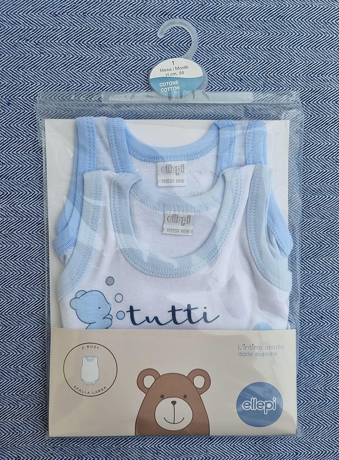 Ellepi Body Spalla Larga Neonato Cotone Mesi Neonata Anni Bambino Bambina Bimbo Bimba Canotta Canottiera Smanicato Senza Maniche Estivo Intimo Neonati Bodini Estivi Maschio Femmina Home Shopping Italia