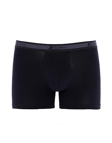 Cotonella Set 6 Boxer Uomo Bianco/Nero Cotone Bielastico Art.2384 (6 Boxer Bianco - 7 / XXL)