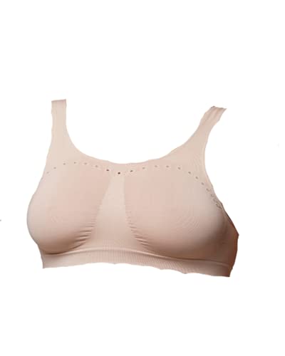 Brassiere da donna microfibra senza cucitura comfort size bianco nero skin varie taglie (Skin, XL)