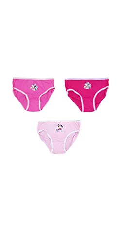 Disney Mutandine 1 Confezione da 3 per Bambina Vari Modelli (Fucsia Rosa Confetto, 2/3 Anni)(MIN-G-UW-25)