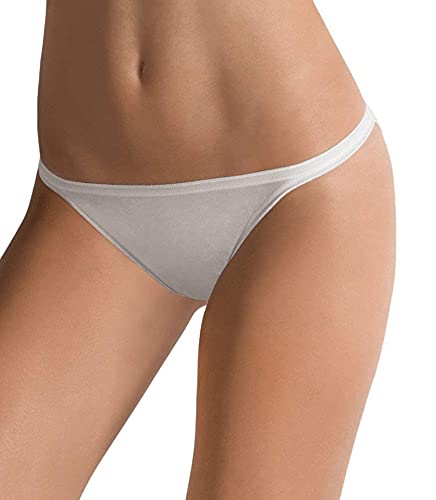 6 Slip tanga donna l'altra COTONELLA cotone elastico 3161 (4, NERO)