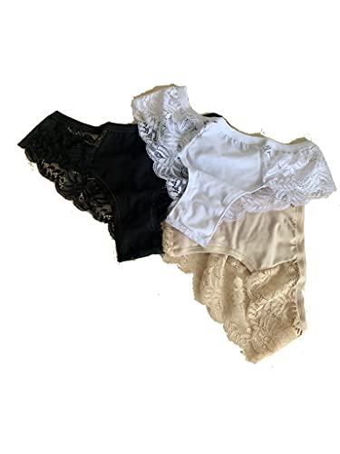 Frames 6 Slip e Brasiliana Donna con Inserti in Pizzo Colori Assortiti (5 (Slip), x_l)