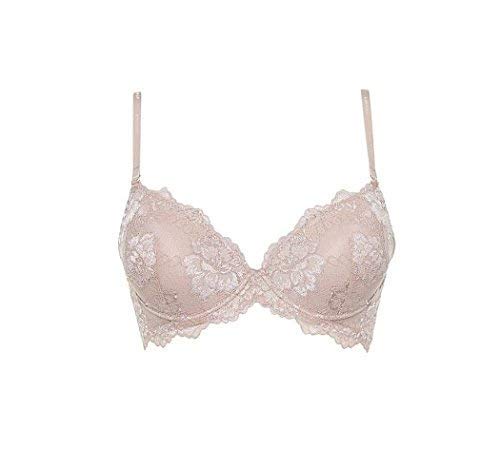 LORMAR Reggiseno Balconcino Prestige in Pizzo con Coppe B Push up Invisibili in Gel e Spalline Staccabili. Disponibile nei Colori Bianco, Nero e Noisette - Home Shopping Italia 