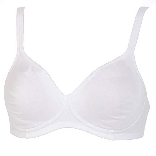 GIOS Reggiseno in cotone elasticizzato senza ferretto art. CANNELLA - 4, Bianco - Home Shopping Italia 