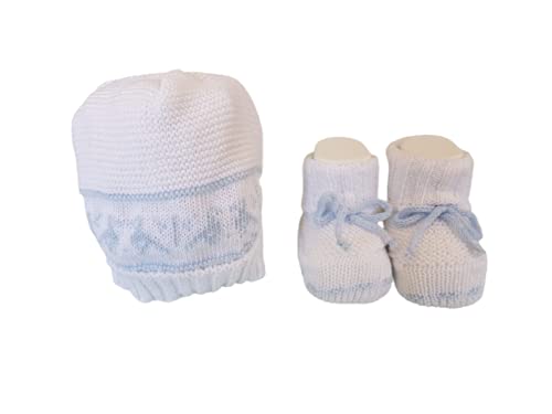 Cotone Set Scarpine + cappellino neonato e neonata ricamato - La Rocca Home Shopping Italia 