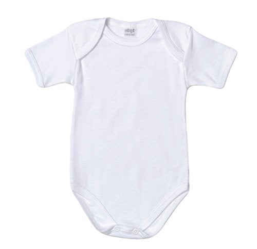 Ellepi Confezione da 2 Body Americano Neonato NEONATA Mezza Manica Costina 100% Cotone. Realizzato con Filato in Puro Cotone
