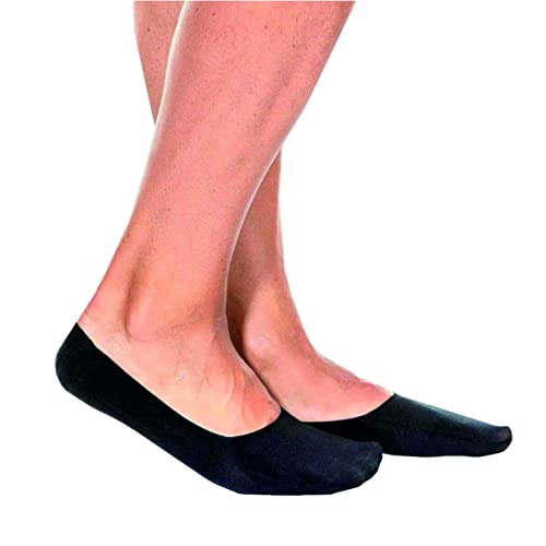MERITEX CONFEZIONE DA 4 PAIA MINICALZA SALVAPIEDE CON SILICONE SCOLLATA INVISIBILE UOMO DONNA COTONE ELASTICIZZATO - PRODOTTO CERTIFICATO Oeko-Tex - Disponibile nei colori Bianco, Nero, Nudo e Blu