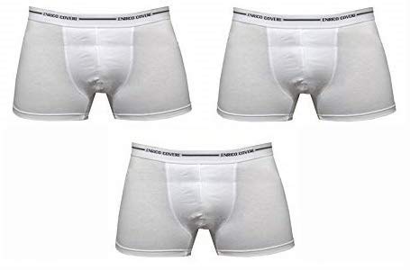 Enrico Coveri Uomo Boxer 3 Pezzi (4, Bianco)