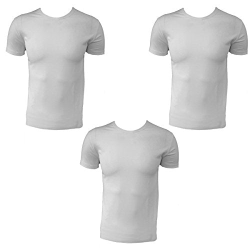 3 t-Shirt Bimbo/Ragazzo Mezza Manica Girocollo in Cotone Elasticizzato Navigare Art. 13029 (Bianco, 8 (11-12 Anni))
