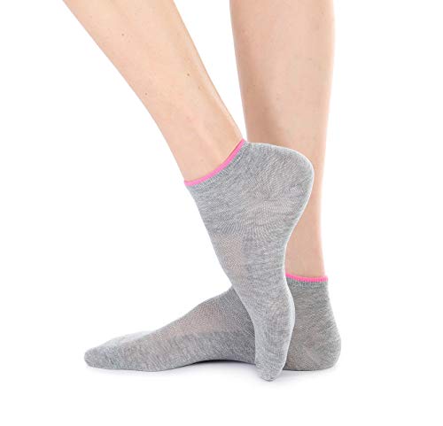 MERITEX - Calza donna corta traspirante Sporty - 36/41, Grigio Chiaro