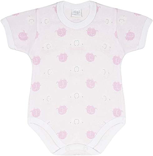 Ellepi (2pz) Body in Cotone Leggero Manica Corta Baby (Fantasia variabile) (18 Mesi, Rosa)