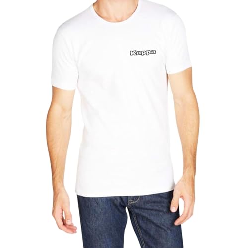 Toocool Stock 2 t-Shirt Uomo Kappa Mezza Manica Maglietta Slim Fit Maglia K1304 [XL,Bianco]