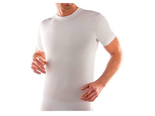 LIABEL Maglietta Intima Uomo Felpata 3-6 Pezzi Girocollo Maglia Uomo in Caldo Cotone 2828 (6 Pezzi Bianco, M) - Home Shopping Italia 
