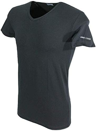 Enrico Coveri Maglietta Intima Uomo Scollo V Offerta 3 E 6 Pezzi, Maglia Uomo in Cotone BIELASTICO ET 1001 (6 Pezzi Ass. (2 NRO 2 Blu 2 Grigio), 7-XXL)