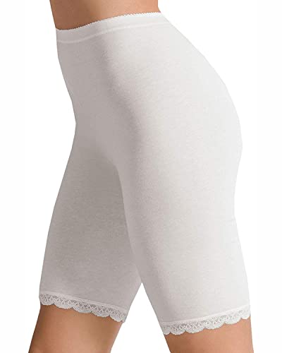 Cotonella Long Donna in Cotone Elasticizzato Art. 3163 - Confezione da 2 Pezzi - Disponibile nei Colori Bianco e Nero - 2 Pezzi Bianco 3