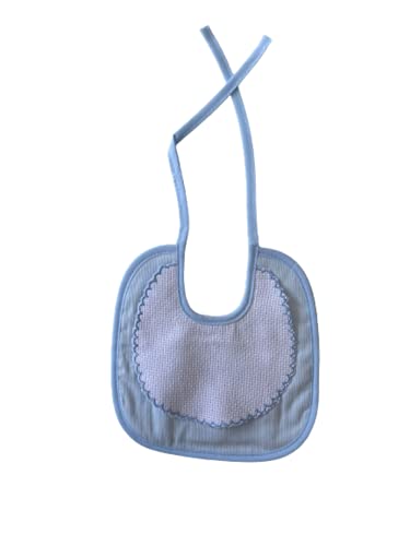Set 2 bavaglini neonato e neonata Ricamabile con tela aida varie misure con laccetti