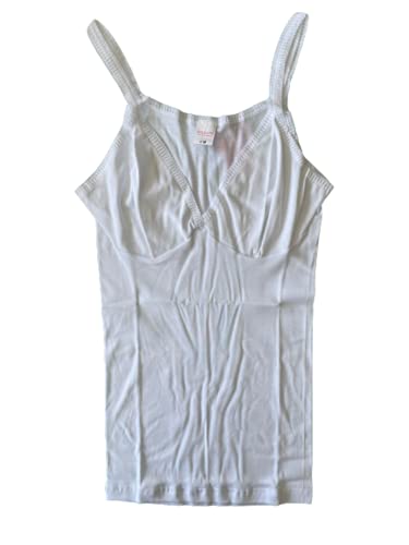 Intissimopiù 6 Canotte Donna con Forma Seno Spalla Larga Art. 924 e Spalla Stretta 925 Costina Bianco