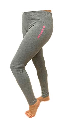 Lotto Leggings Donna in Cotone Elasticizzato, Offerta per 1 E 2 Pezzi, Fitness Yoga Palestra Leggings Sportivo Leggings Donna (Grigio Melange, XL)