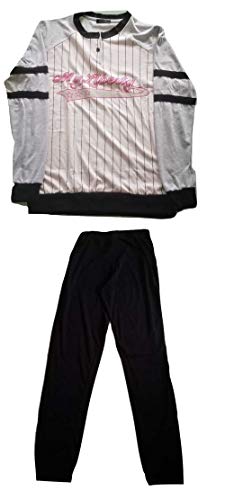 Exclusive Pigiama Donna Due Pezzi Lungo Serafino Art. 1264