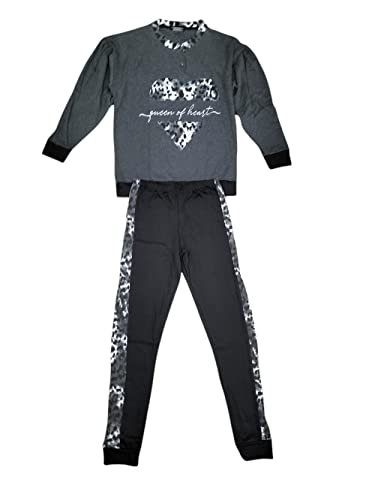 Caracter Pigiama Serafino Lungo Donna Due Pezzi Cotone Interlock Art. P1355 - Exclusive