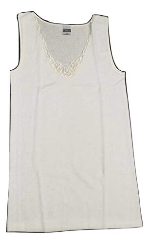 6 Canotte donna Spalla Larga macramè Art. OP-15 Speedy (6° Lana e Cotone)